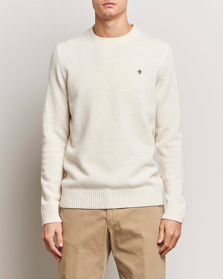 Men | Sweaters & Knitwear | Morris | Newton Crew Neck Off White