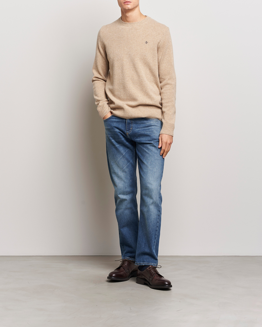 Men | Sweaters & Knitwear | Morris | Newton Crew Neck Khaki