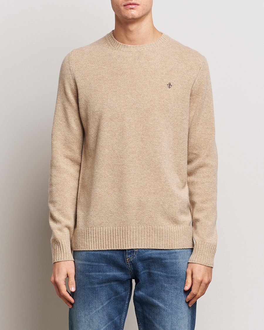 Men | Sweaters & Knitwear | Morris | Newton Crew Neck Khaki