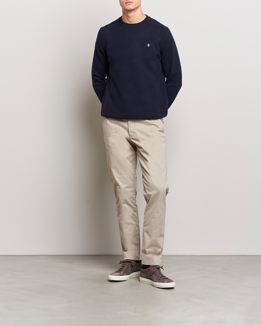 Men | Sweaters & Knitwear | Morris | Newton Crew Neck Navy