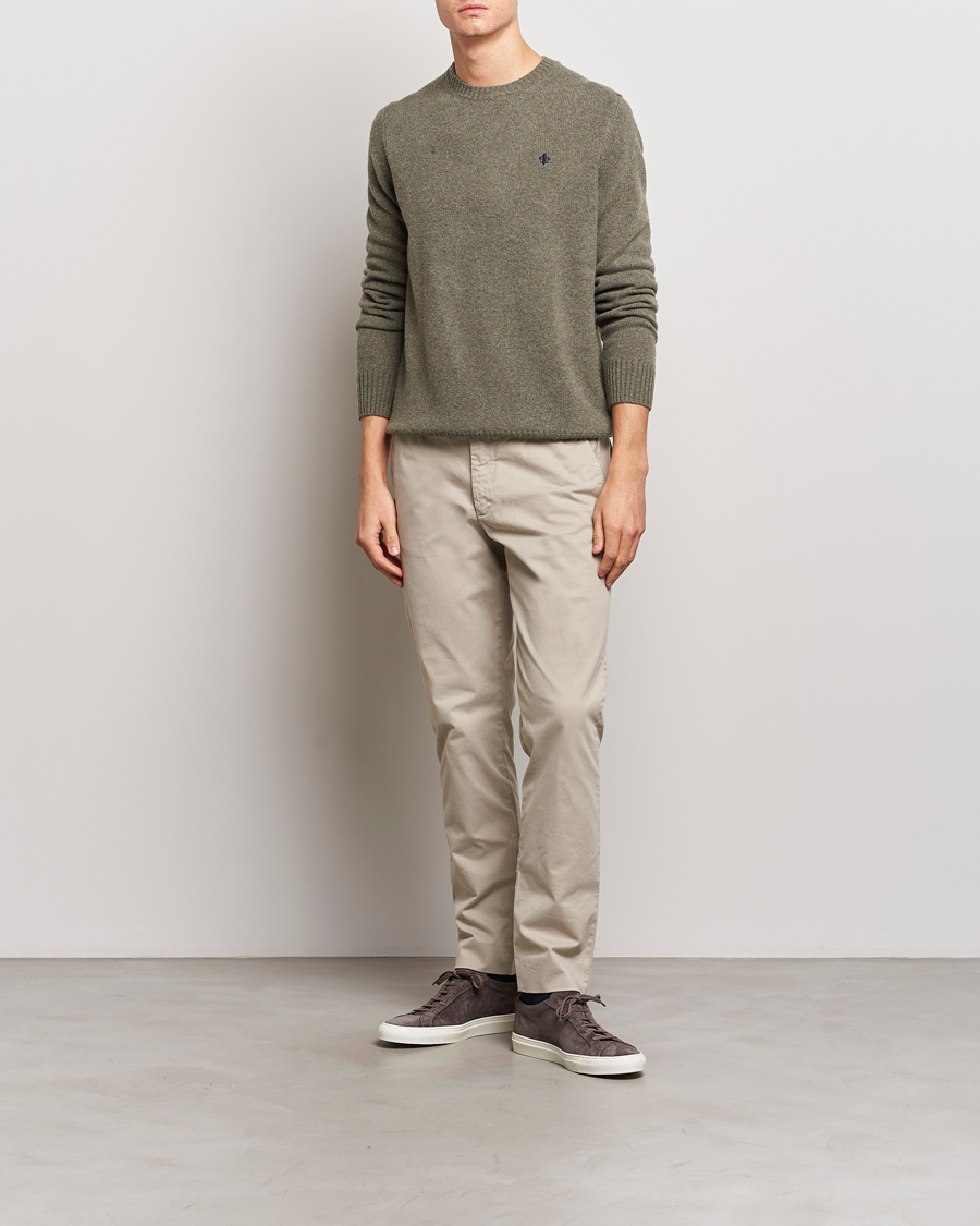 Men | Sweaters & Knitwear | Morris | Newton Crew Neck Olive