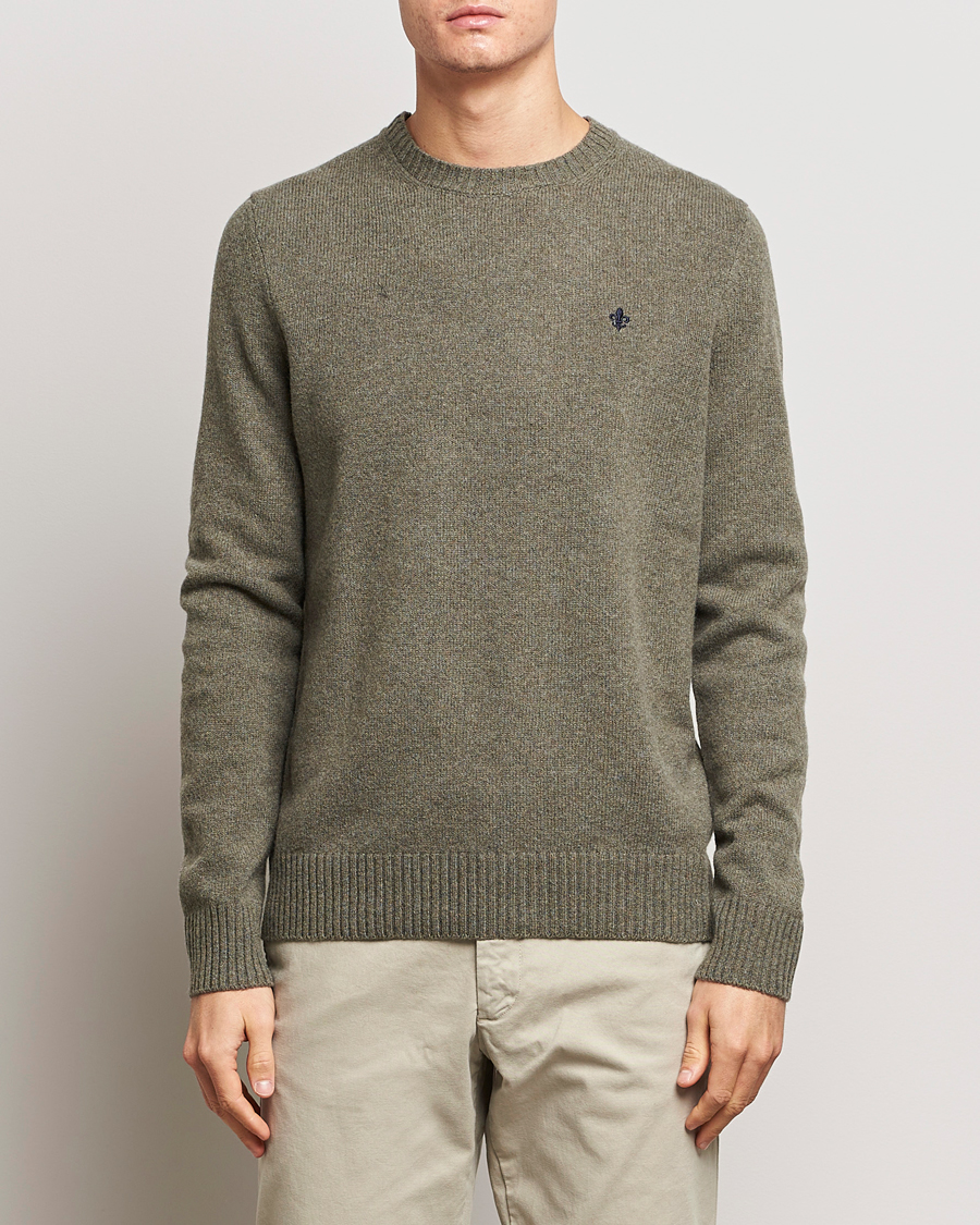 Men | Sweaters & Knitwear | Morris | Newton Crew Neck Olive