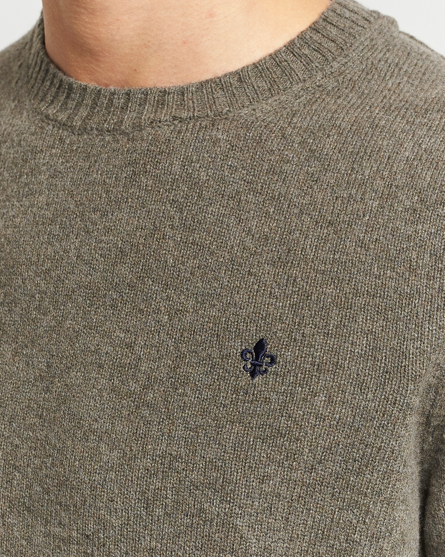 Men | Sweaters & Knitwear | Morris | Newton Crew Neck Olive