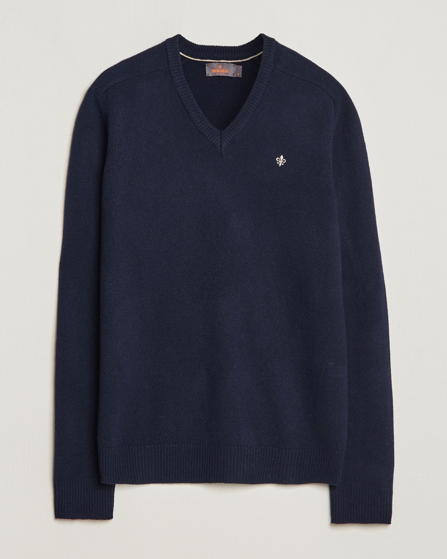 Men | Sweaters & Knitwear | Morris | Newton V-neck Navy