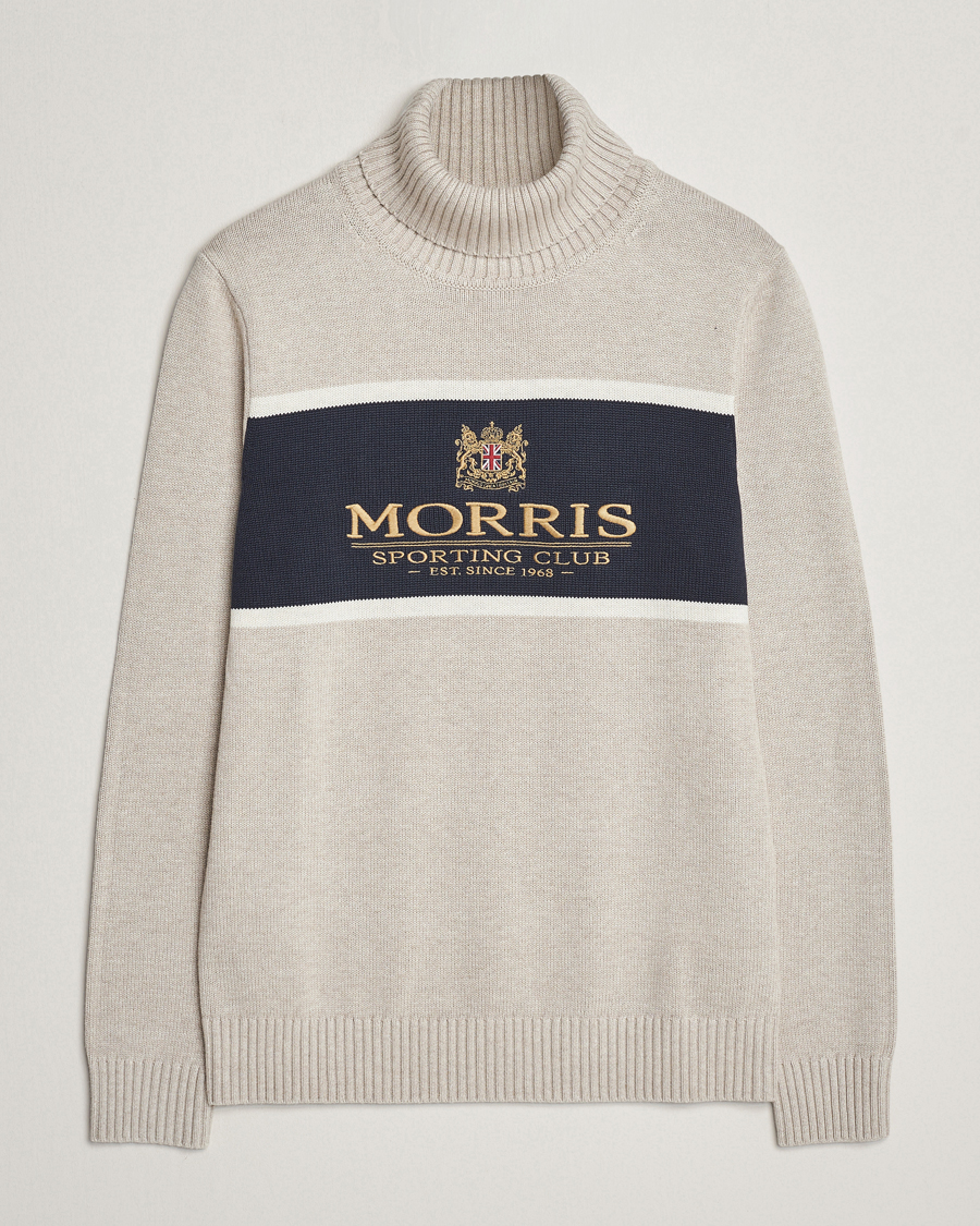 Men | Sweaters & Knitwear | Morris | Trevor Logo Rollneck Khaki