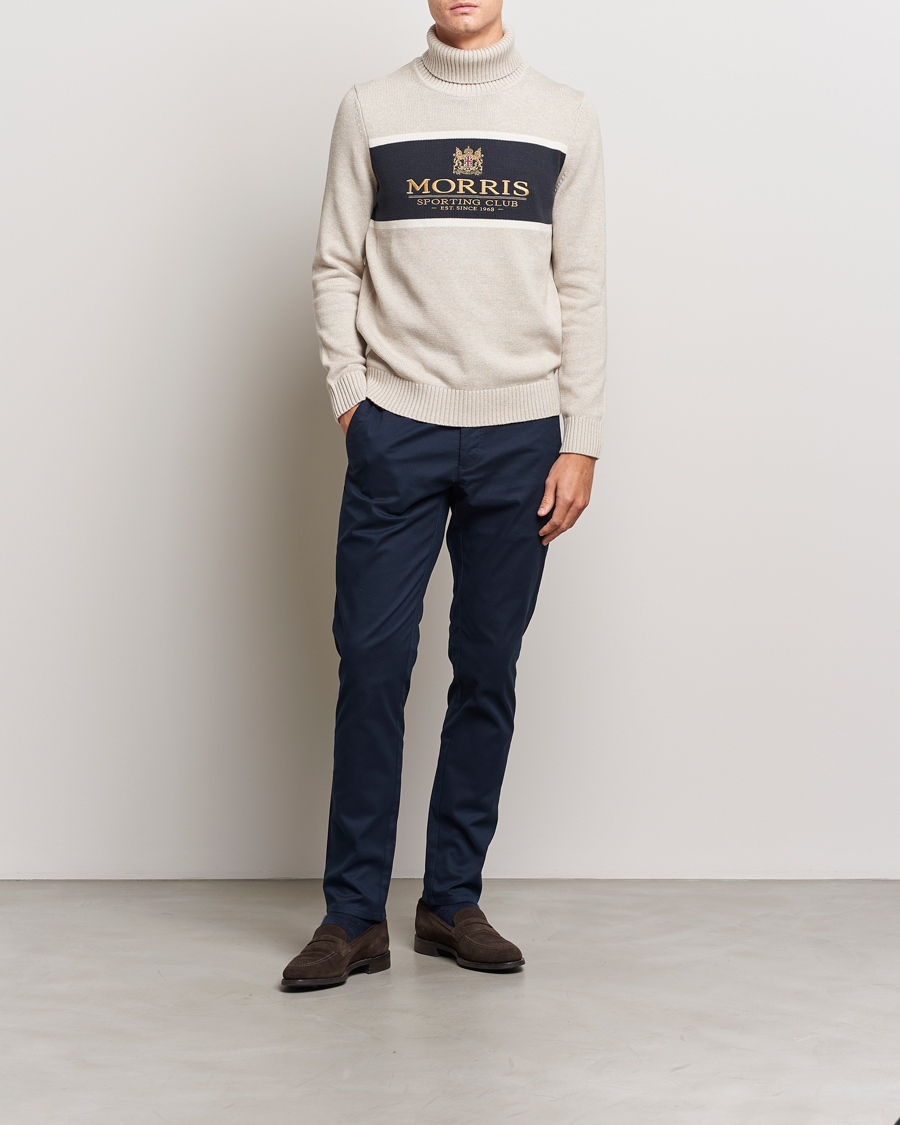 Men | Sweaters & Knitwear | Morris | Trevor Logo Rollneck Khaki