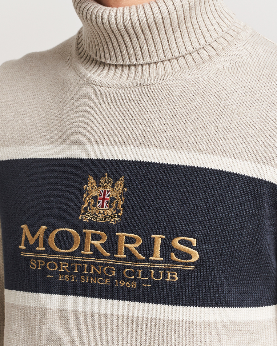 Men | Sweaters & Knitwear | Morris | Trevor Logo Rollneck Khaki