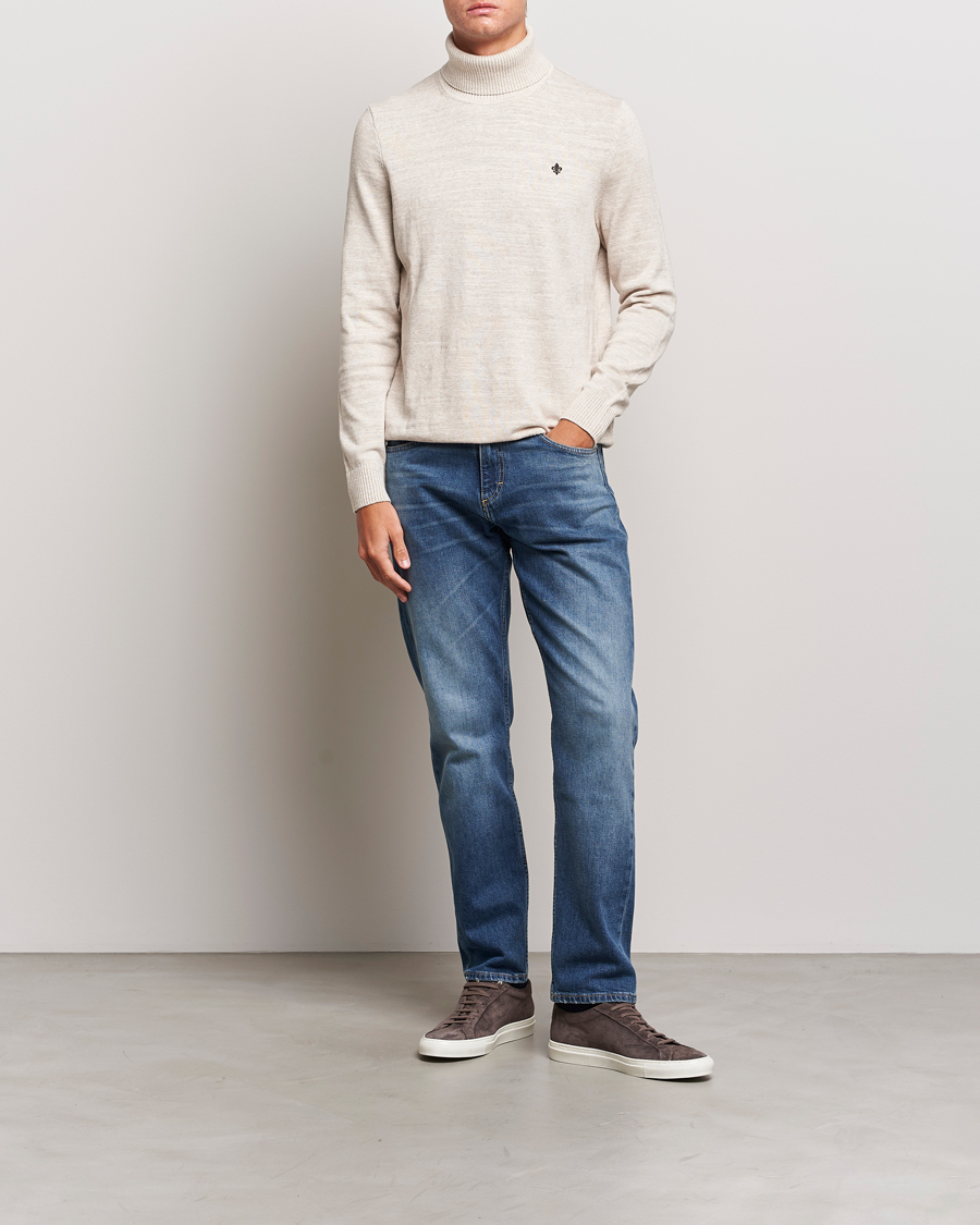 Men | Sweaters & Knitwear | Morris | Randal Heavy Cotton Rollneck Khaki