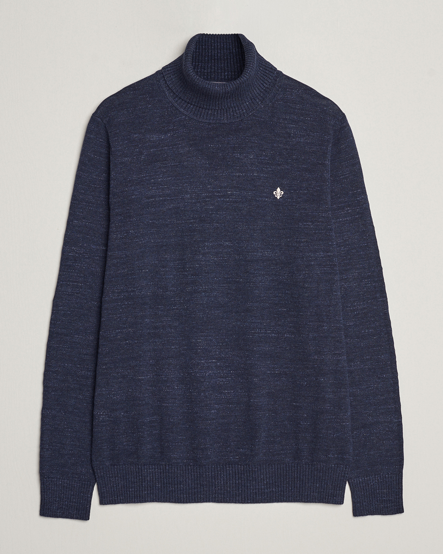 Men | Sweaters & Knitwear | Morris | Randal Heavy Cotton Rollneck Navy