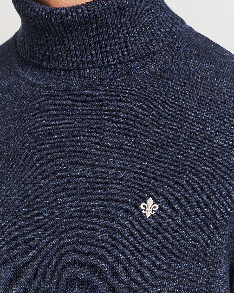 Men | Sweaters & Knitwear | Morris | Randal Heavy Cotton Rollneck Navy