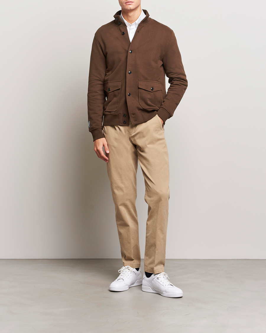 Men | Sweaters & Knitwear | Morris | Corwell Sweatshirt Cardigan Brown