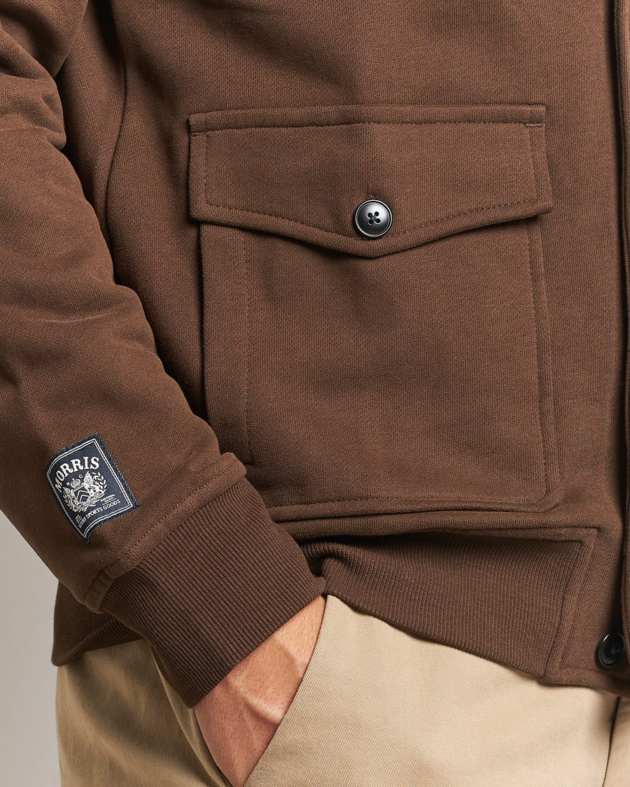 Men | Sweaters & Knitwear | Morris | Corwell Sweatshirt Cardigan Brown
