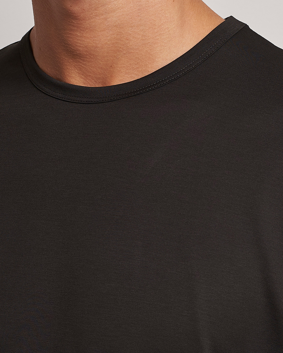 Men | T-Shirts | Sunspel | Crew Neck Cotton Tee Coffee