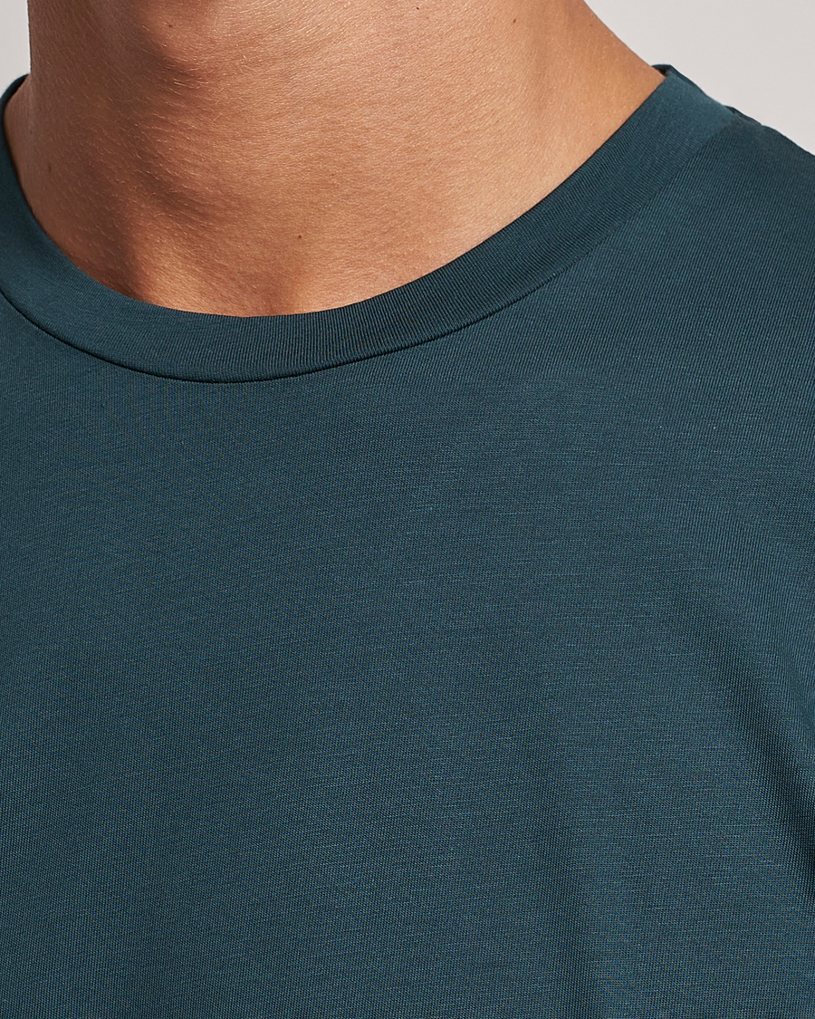 Men | T-Shirts | Sunspel | Riviera Midweight Tee Peacock