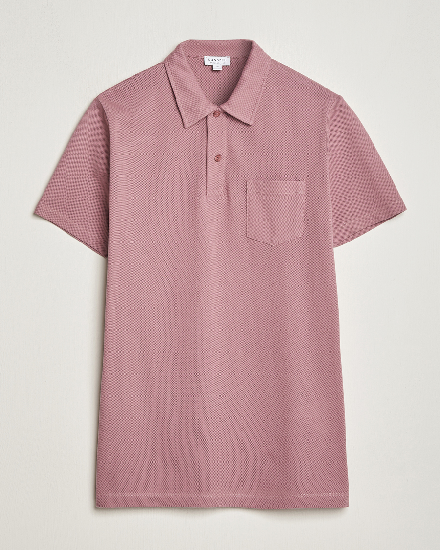 Men | Polo Shirts | Sunspel | Riviera Polo Shirt Vintage Pink