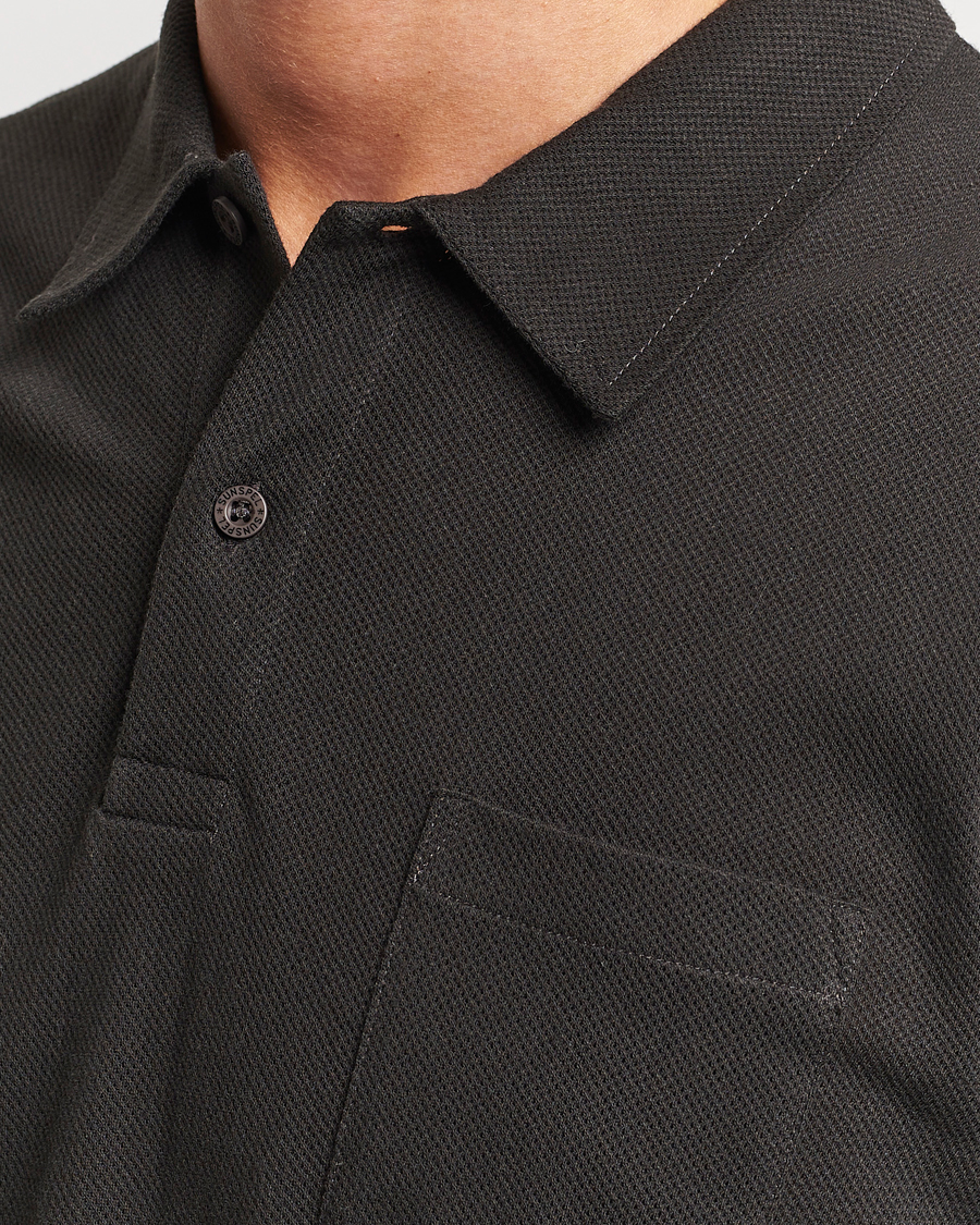 Men | Sweaters & Knitwear | Sunspel | Long Sleeve Riviera Polo Shirt Coffee