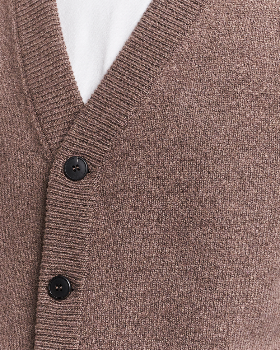 Men | Sweaters & Knitwear | Sunspel | Lambswool Cardigan Cedar