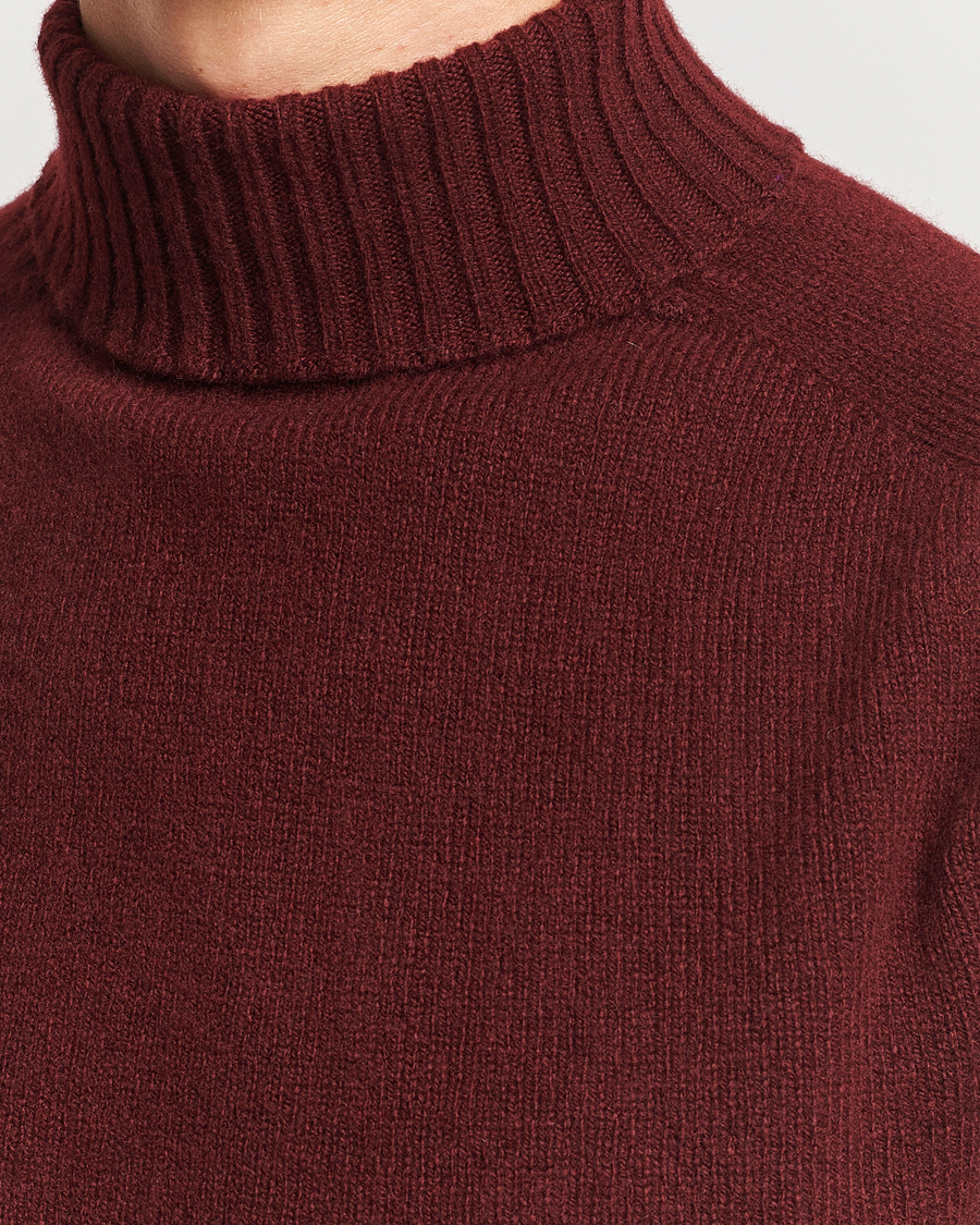 Men | Sweaters & Knitwear | Sunspel | Lambswool Rollneck Maroon