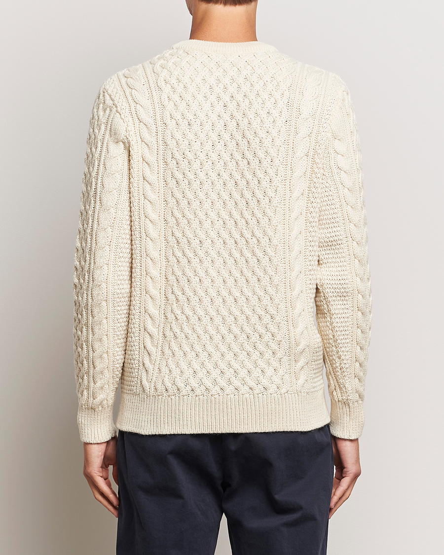 Men | Sweaters & Knitwear | Sunspel | Cable Jumper Ecru