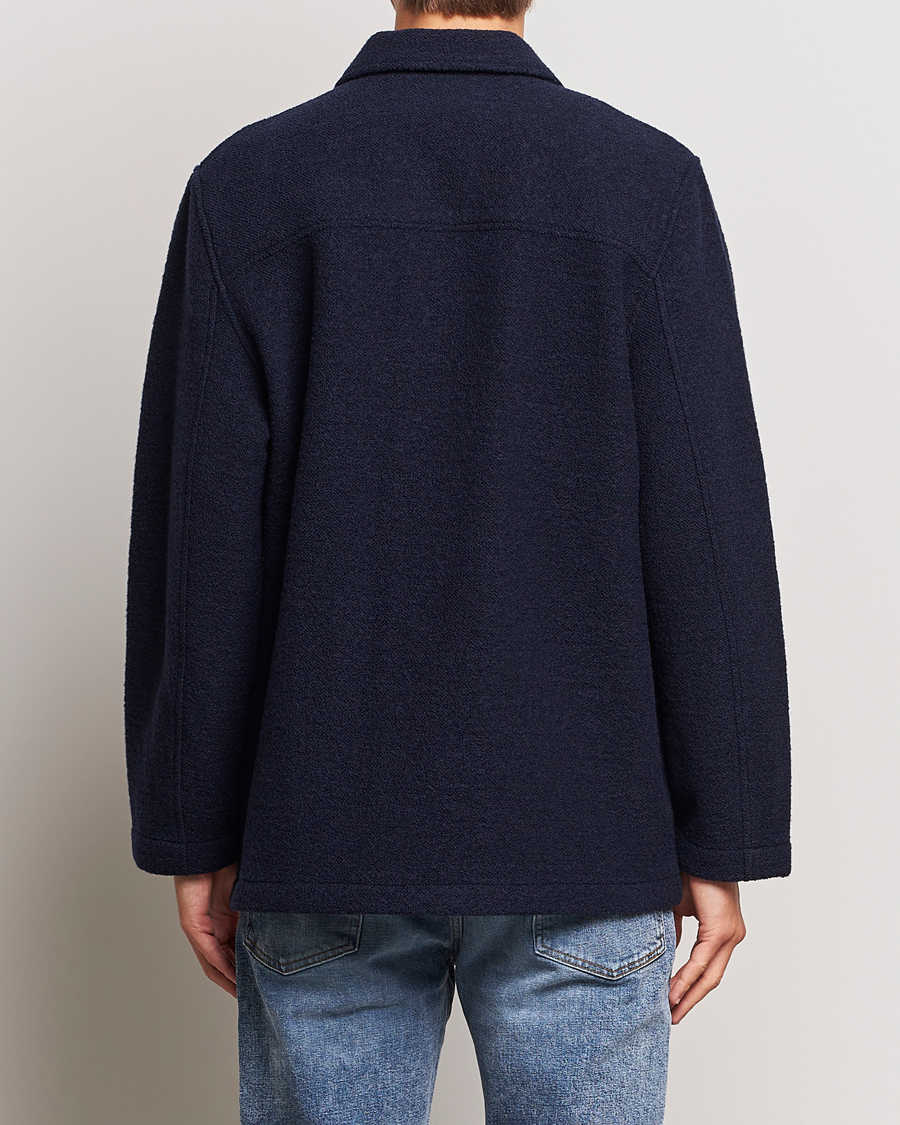 Men | Coats & Jackets | Sunspel | Double Faced Chore Jacket Navy