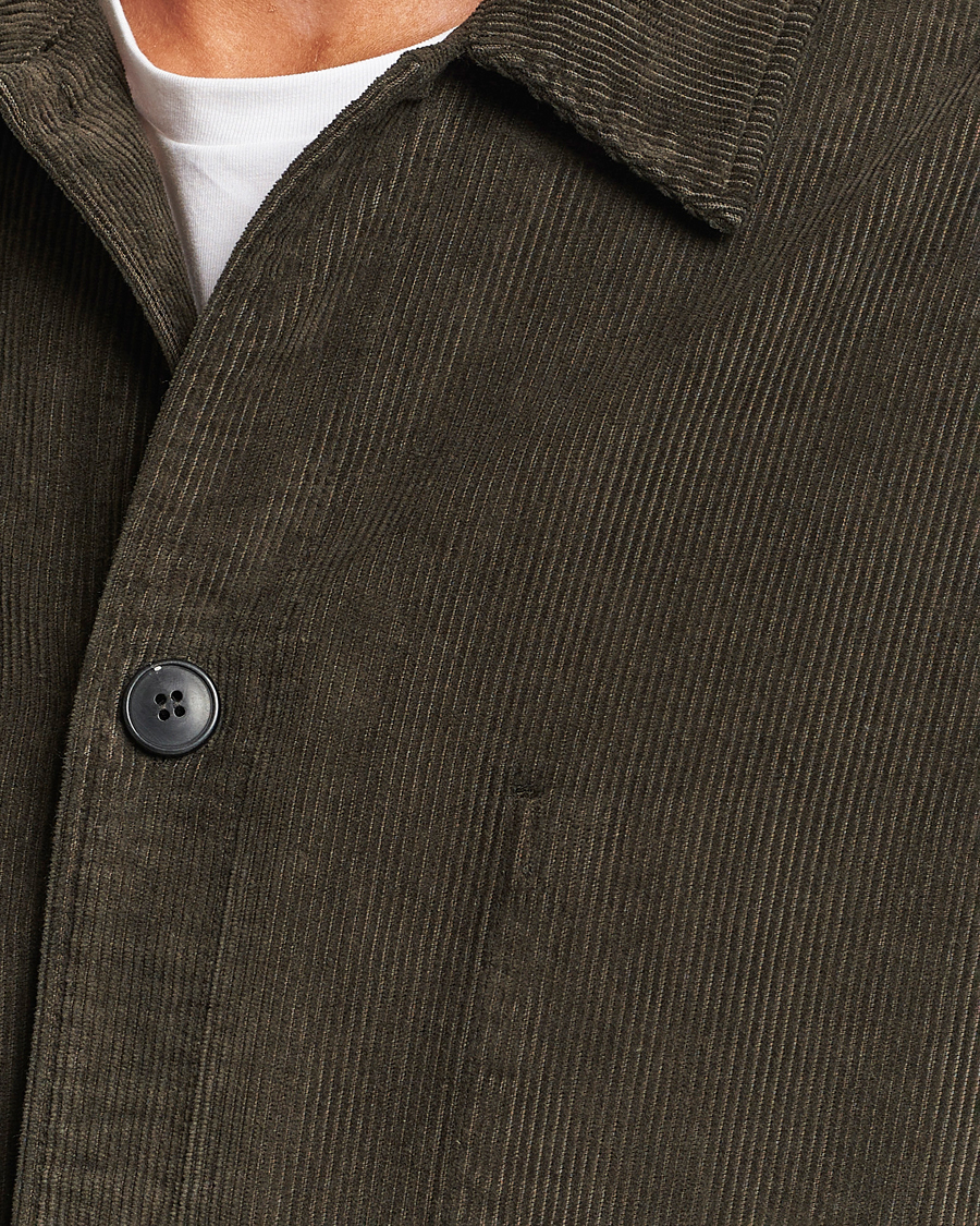 Men | Blazers | Sunspel | Cord Twin Pocket Jacket Coffee