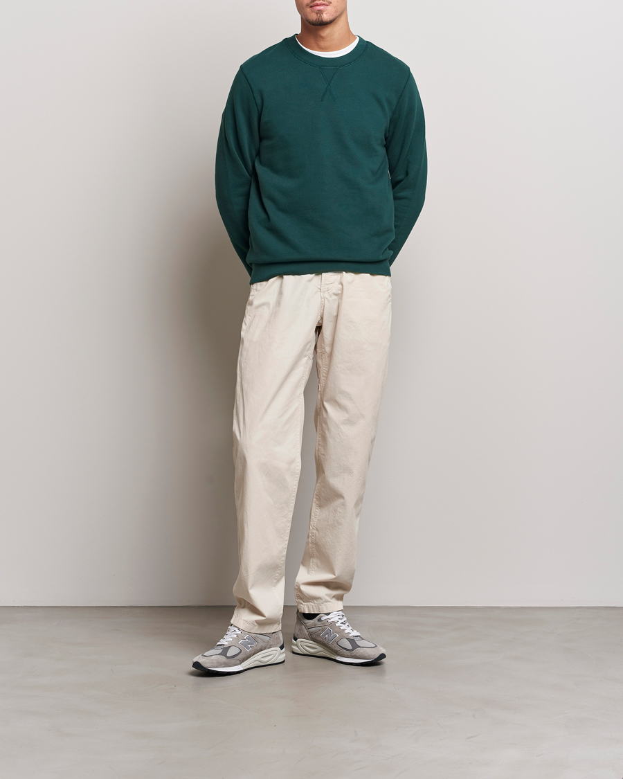 Men | Sweaters & Knitwear | Sunspel | Loopback Sweatshirt Peacock