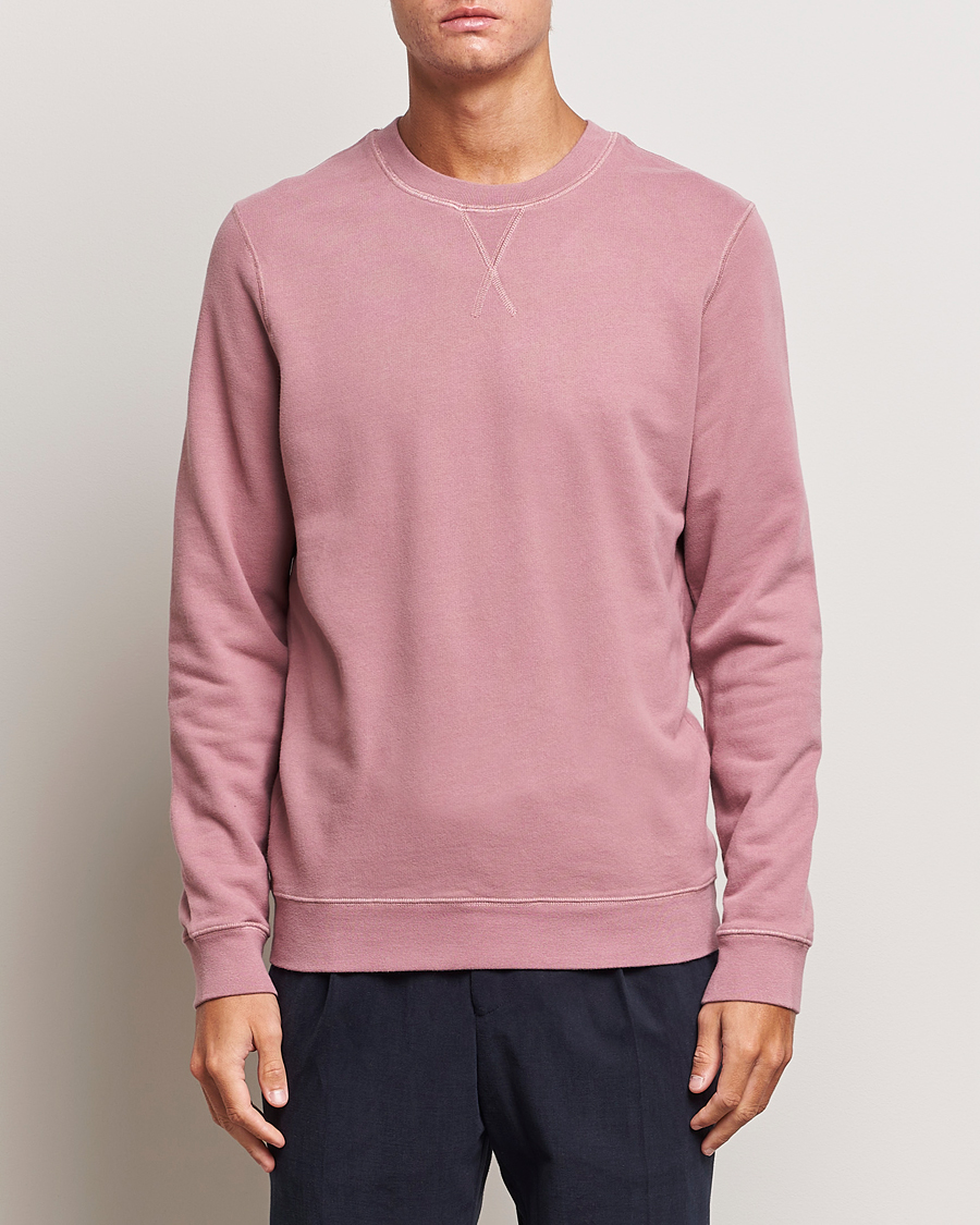 Men | Sweaters & Knitwear | Sunspel | Loopback Sweatshirt Vintage Pink