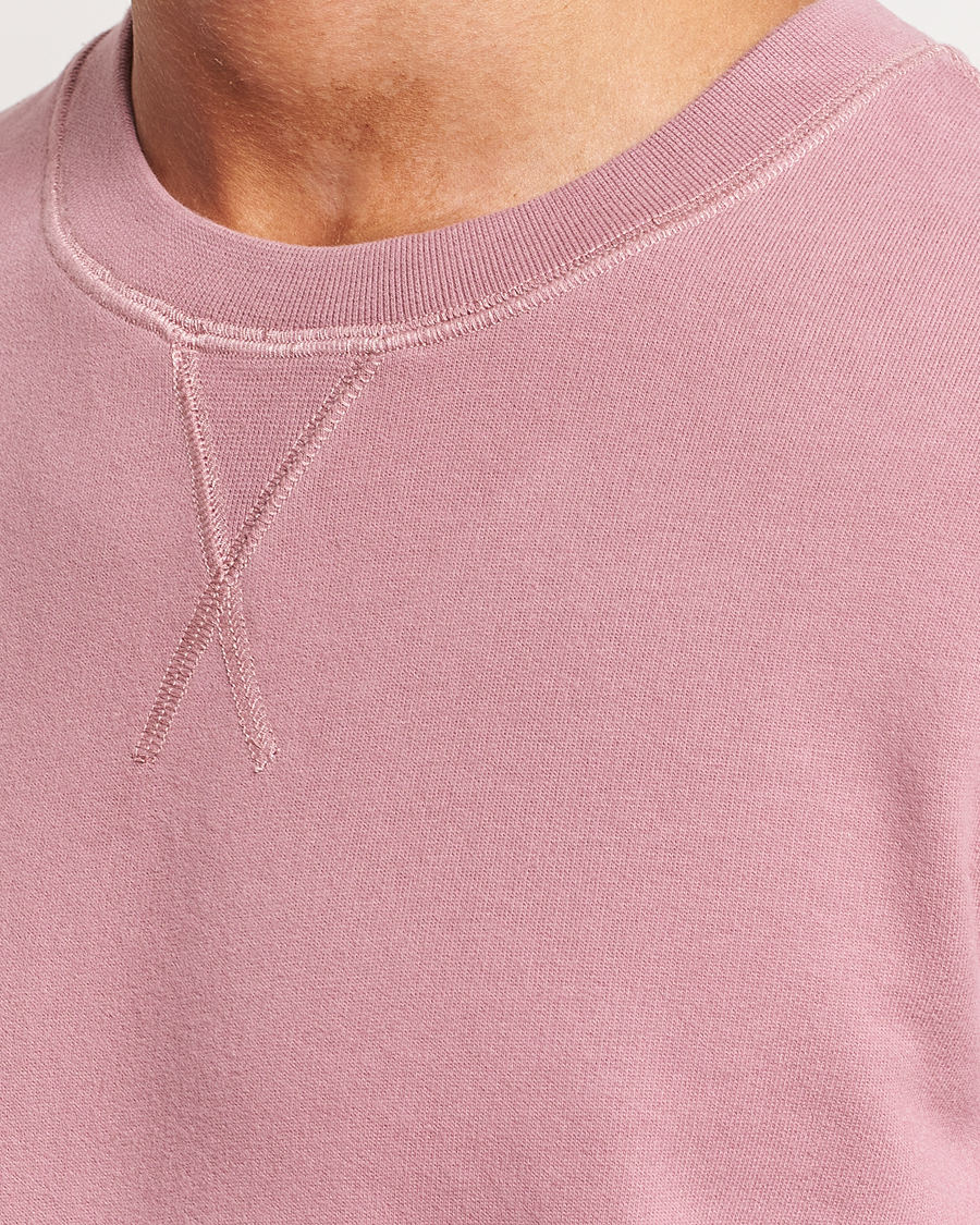 Men | Sweaters & Knitwear | Sunspel | Loopback Sweatshirt Vintage Pink
