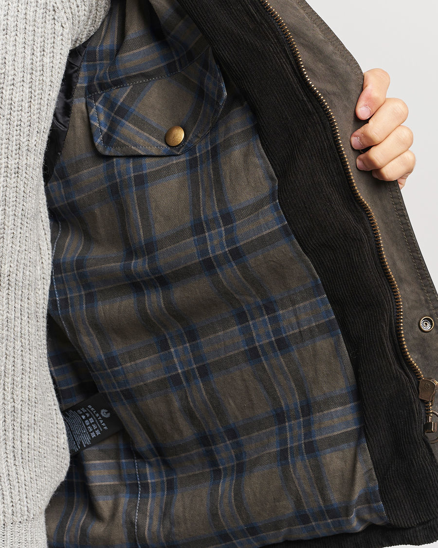 Men | Coats & Jackets | Belstaff | Patched Washed Waxed Trailmaster Fossil