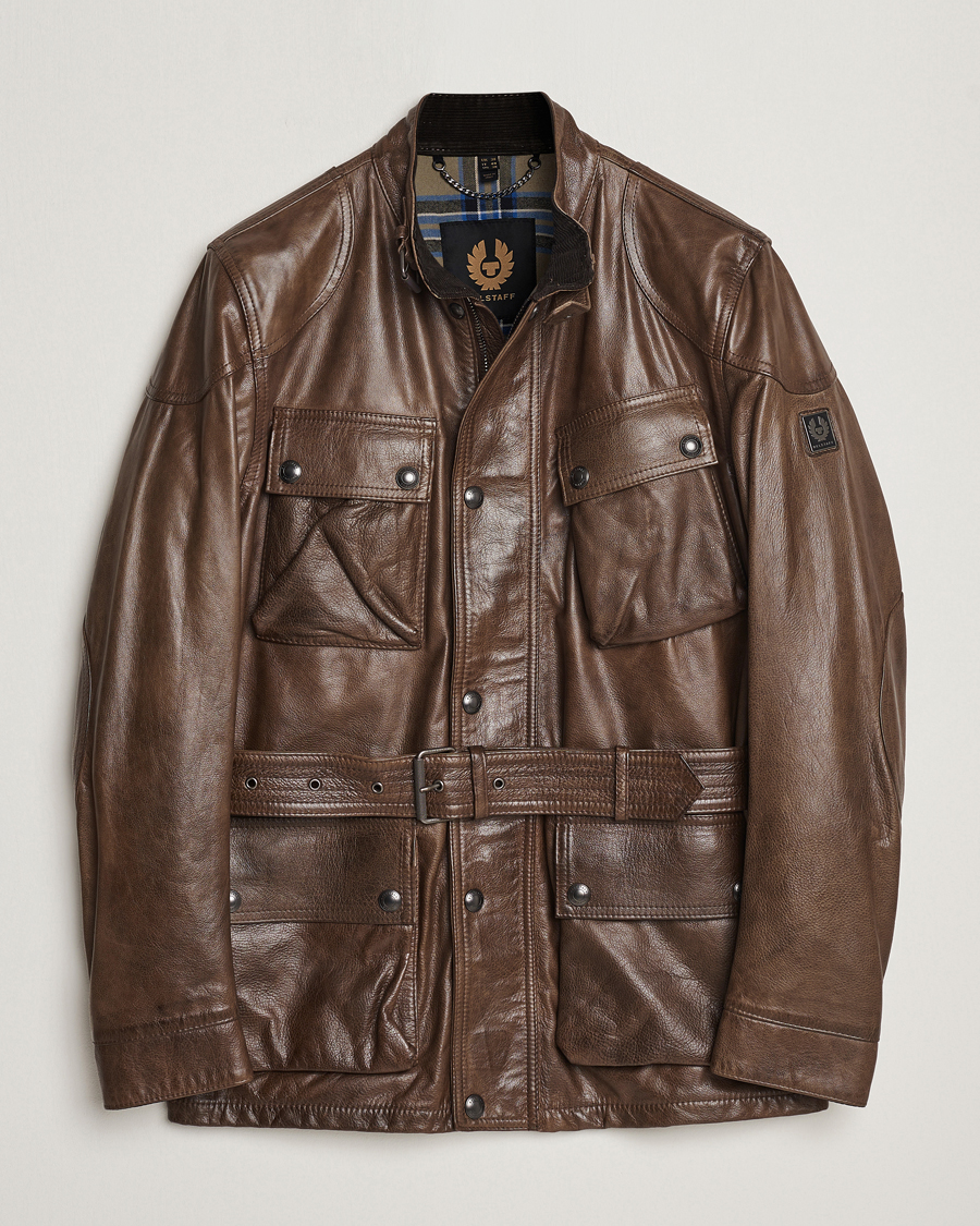 Men | Coats & Jackets | Belstaff | Trailmaster Panther Leather Jacket Antique Bronze