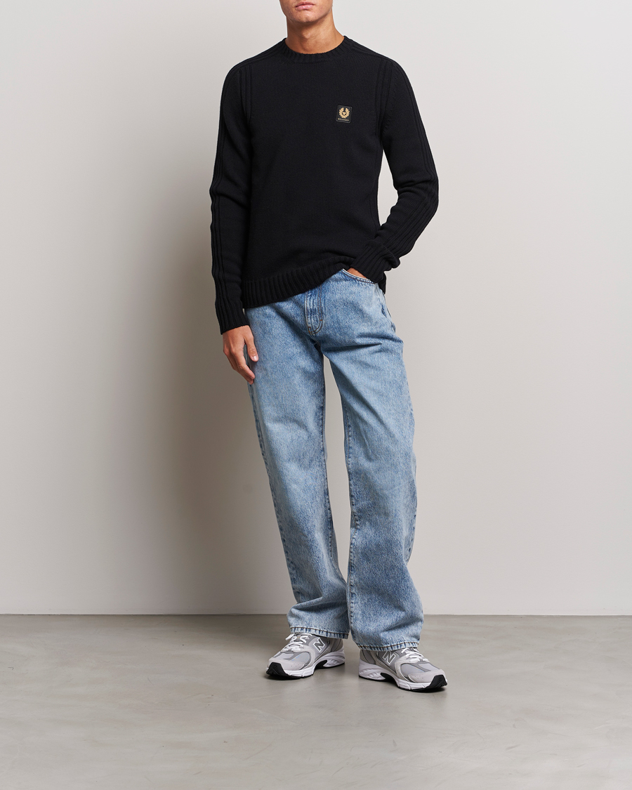 Men | Sweaters & Knitwear | Belstaff | Watch Wool Crewneck Black
