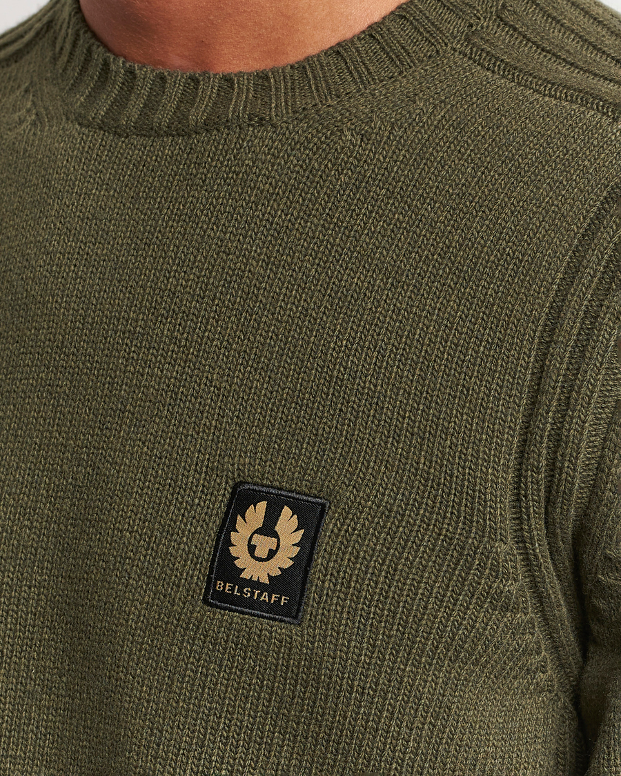 Men | Sweaters & Knitwear | Belstaff | Watch Wool Crewneck True Olive