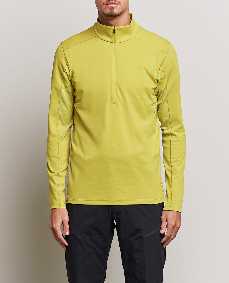 Men | Sweaters & Knitwear | Arc'teryx | Rho Hybrid Half-Zip Lampyre Yellow