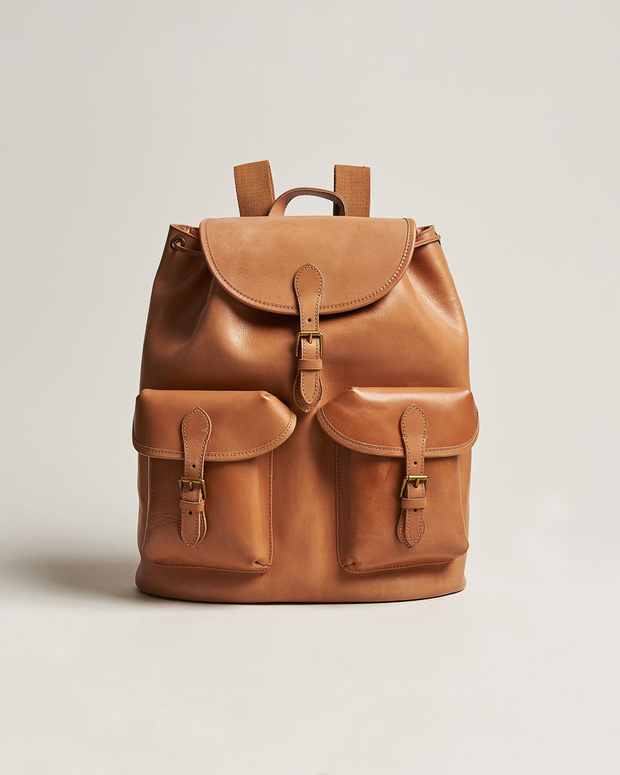 Men |  | Polo Ralph Lauren | Leather Backpack  Tan