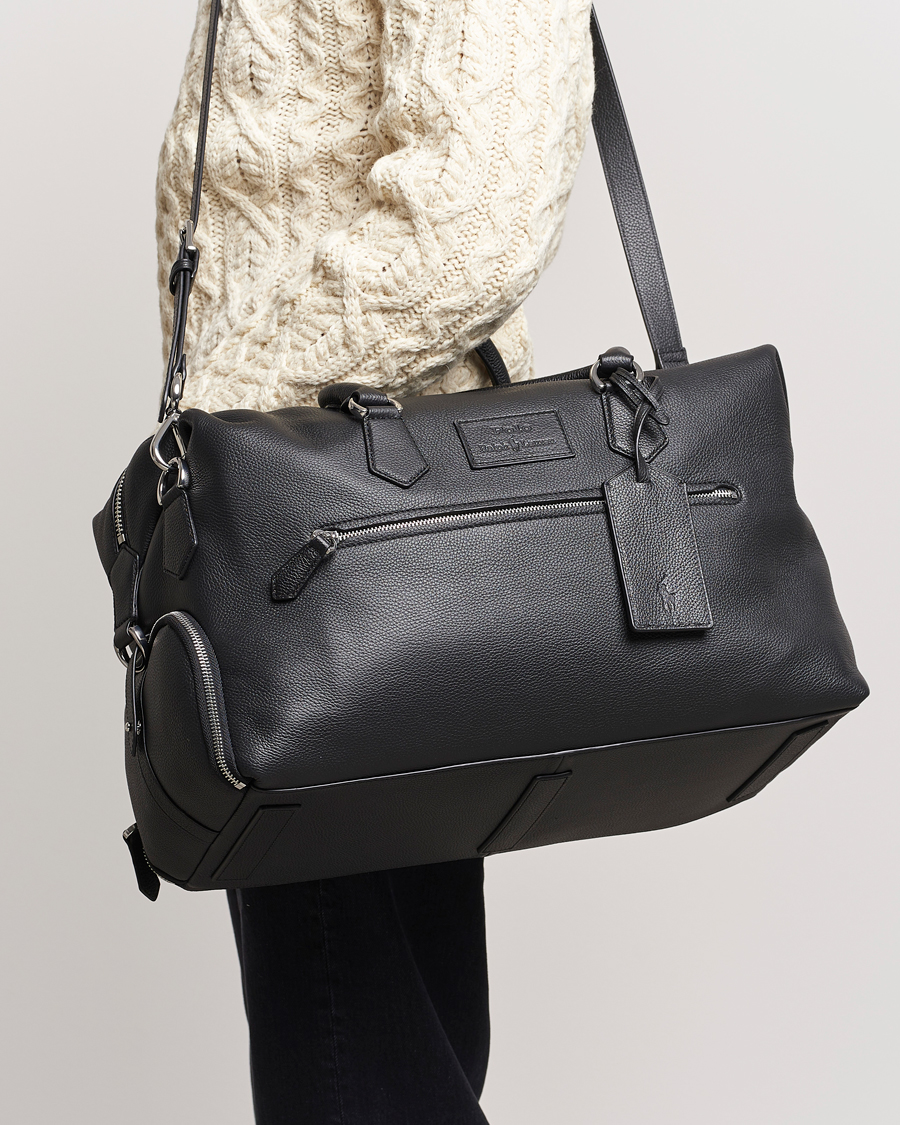 Men | Bags | Polo Ralph Lauren | Pebbled Leather Dufflebag Black