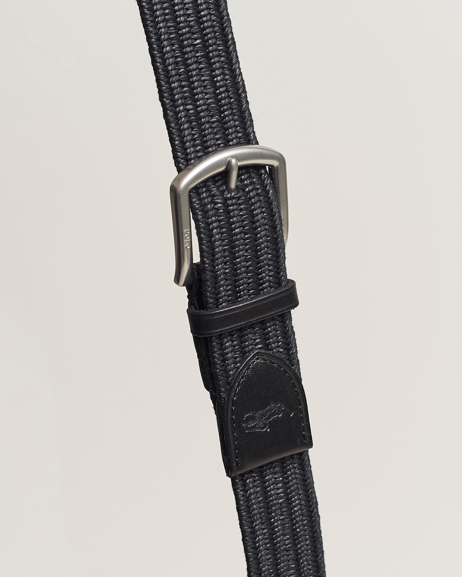 Men | Polo Ralph Lauren Braided Cotton Elastic Belt Polo Black | Polo Ralph Lauren | Braided Cotton Elastic Belt Polo Black