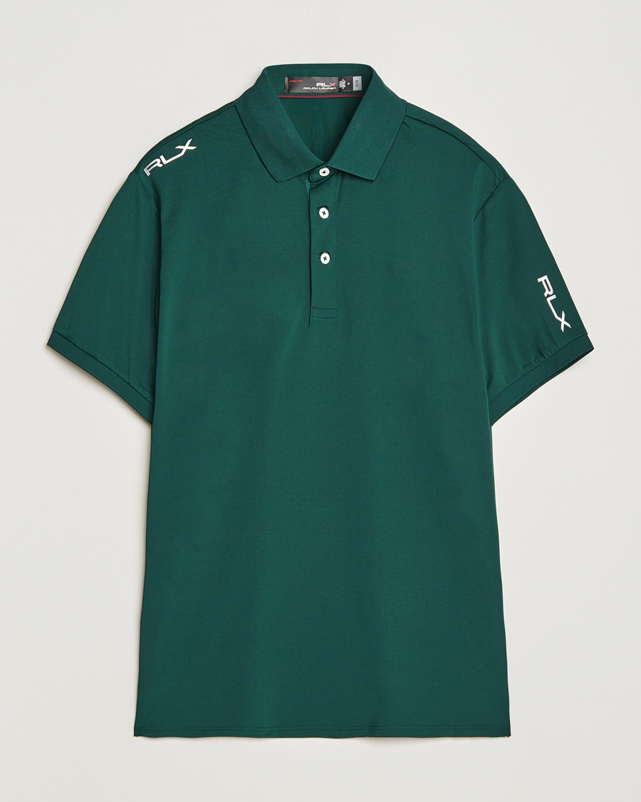 Men | Short Sleeve Polo Shirts | RLX Ralph Lauren | Airflow Active Jersey Polo Club Green
