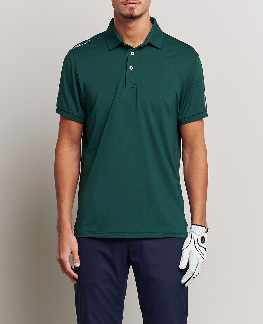 Men | Short Sleeve Polo Shirts | RLX Ralph Lauren | Airflow Active Jersey Polo Club Green