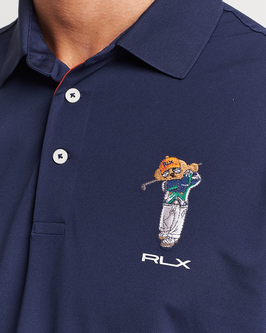 Men | Polo Shirts | RLX Ralph Lauren | Airtech Bear Polo French Navy