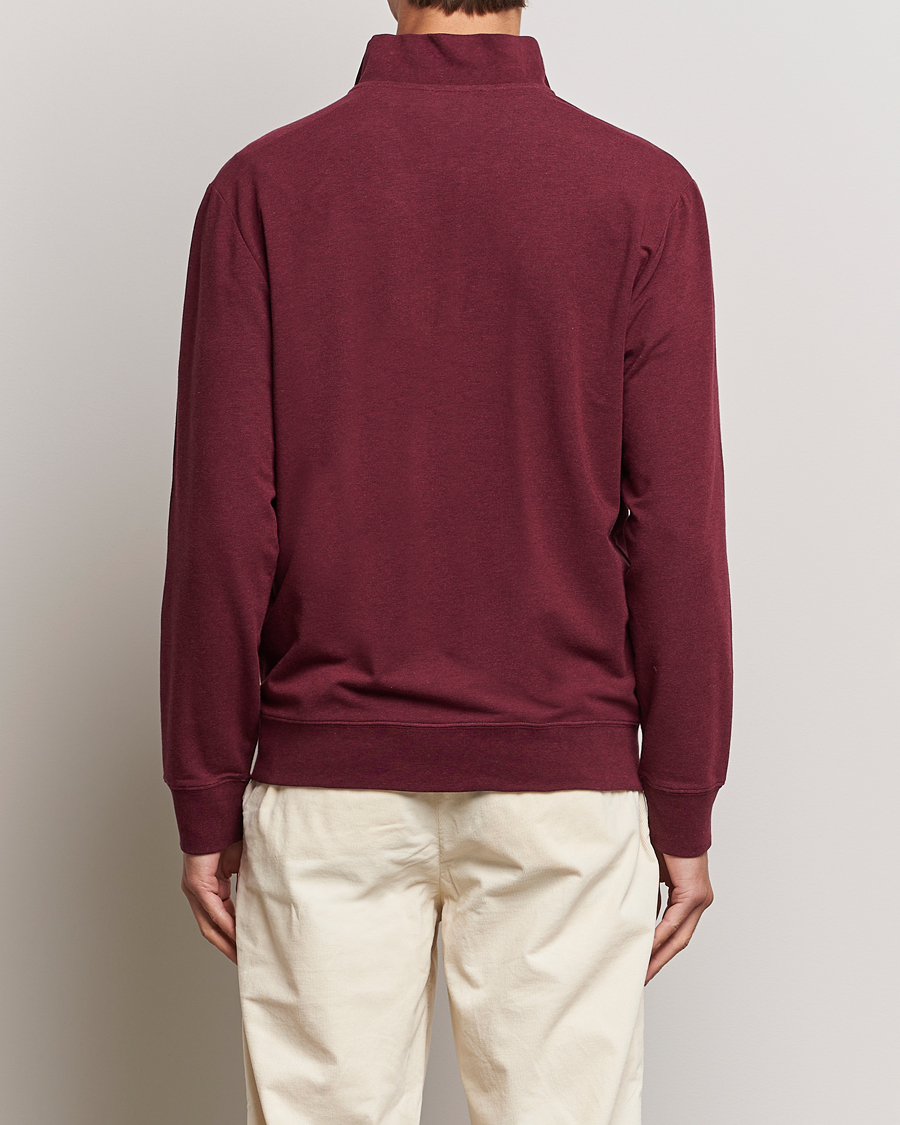 Men | Sweaters & Knitwear | Polo Ralph Lauren Golf | Terry Jersey Half Zip Sweater Wine Heather