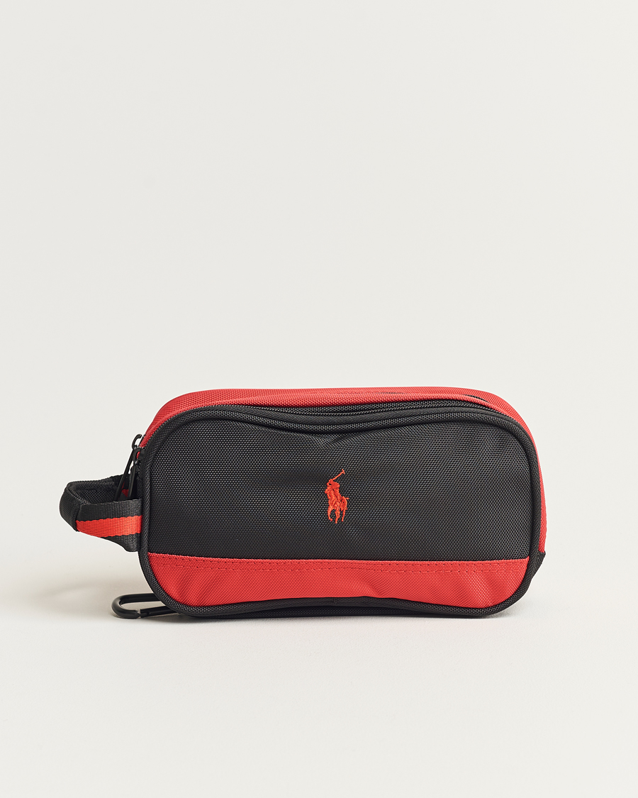 Men | RLX Ralph Lauren Large Washbag Black/Red | RLX Ralph Lauren | Large Washbag Black/Red