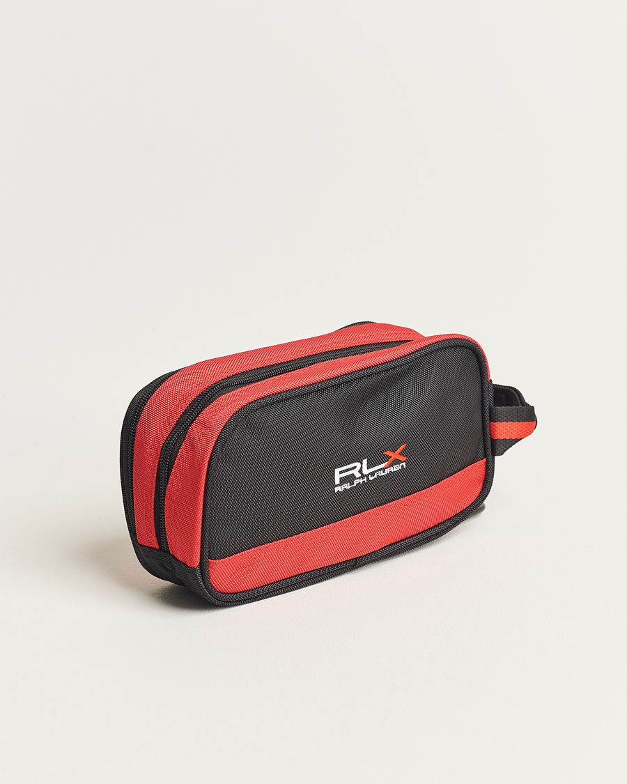 Men | RLX Ralph Lauren Large Washbag Black/Red | RLX Ralph Lauren | Large Washbag Black/Red