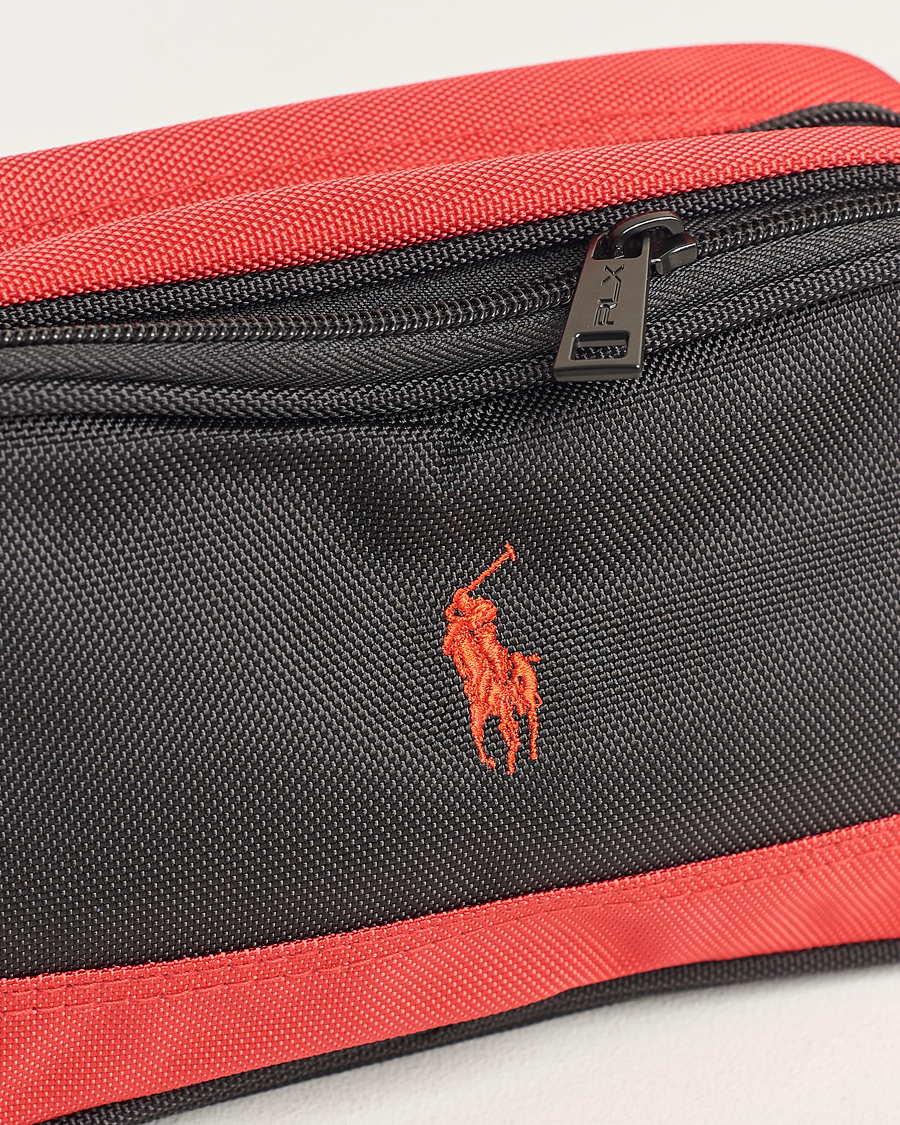 Men | RLX Ralph Lauren Large Washbag Black/Red | RLX Ralph Lauren | Large Washbag Black/Red