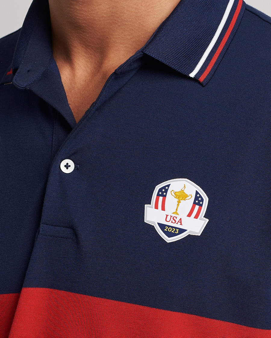 Men | Polo Shirts | RLX Ralph Lauren | Ryder Cup Stripe Pique French Navy/Multi