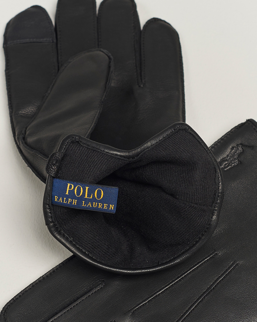 Men | Polo Ralph Lauren Leather Gloves Black | Polo Ralph Lauren | Leather Gloves Black