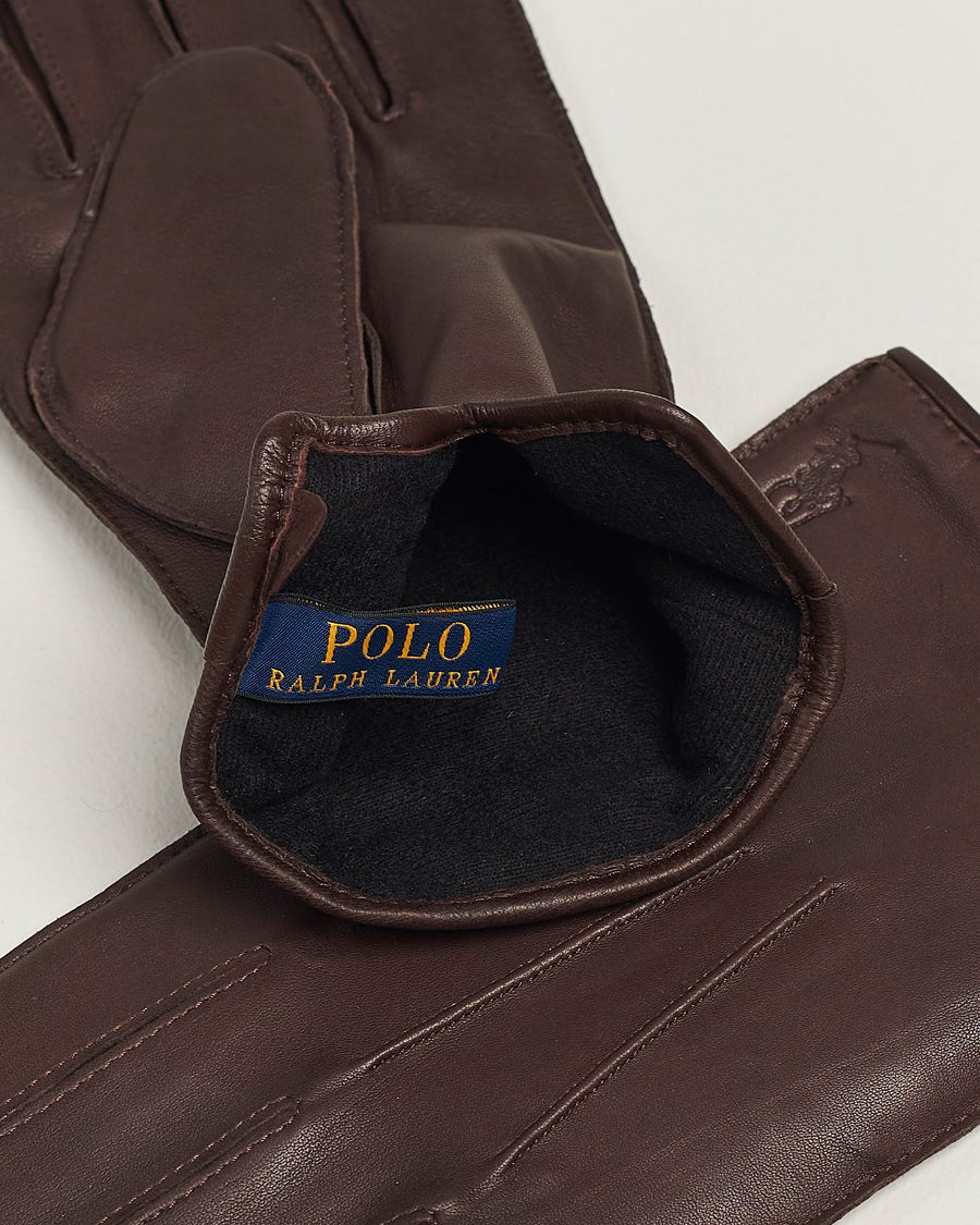 Men | Sale accessories | Polo Ralph Lauren | Leather Gloves Dark Brown