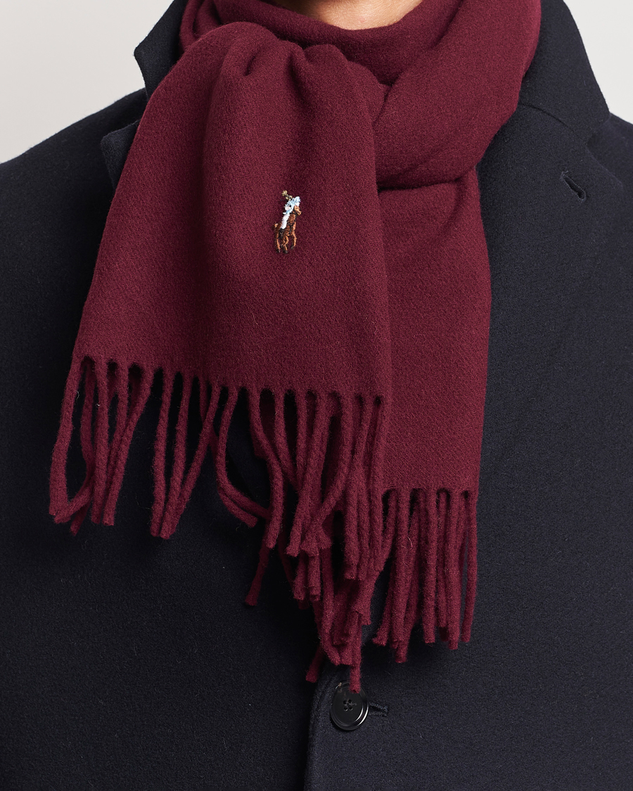Men | Polo Ralph Lauren Signature Wool Scarf Harvard Wine | Polo Ralph Lauren | Signature Wool Scarf Harvard Wine