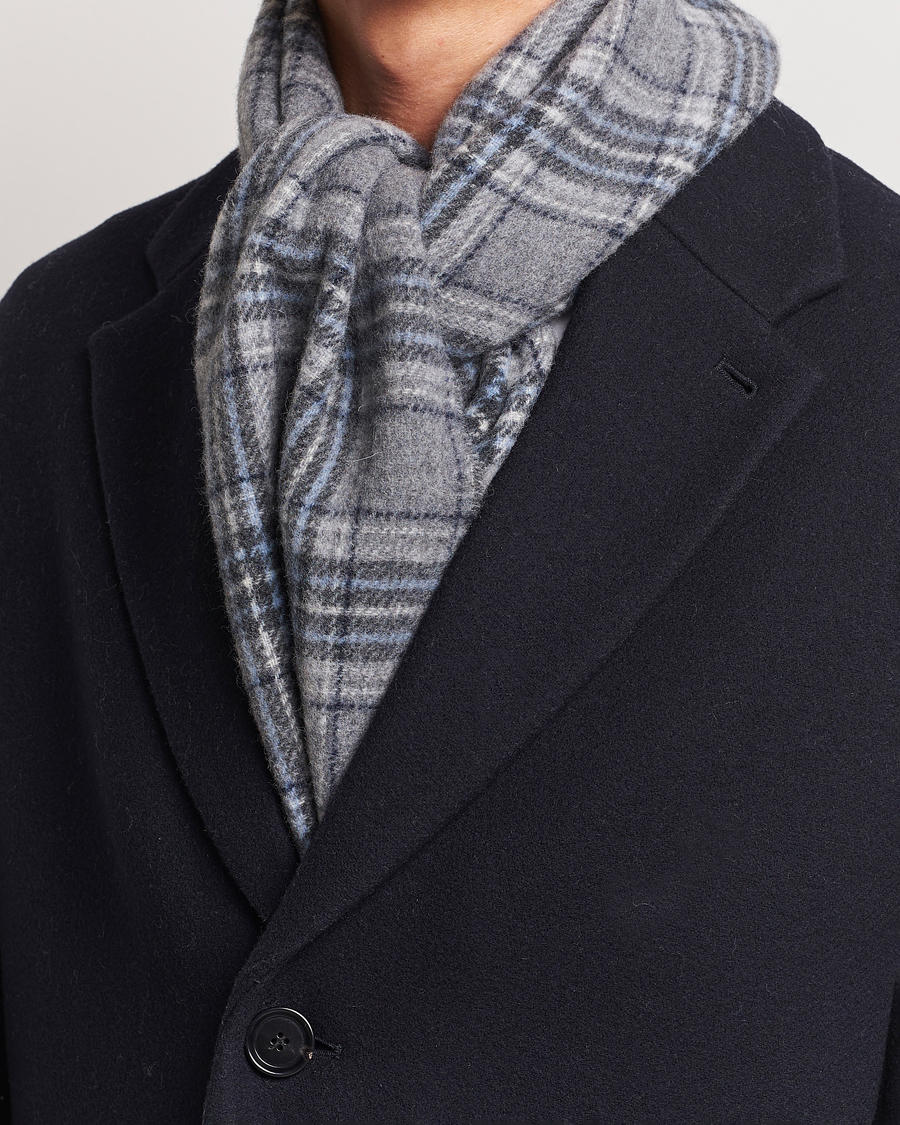 Men | Polo Ralph Lauren Wool Checked Scarf Grey | Polo Ralph Lauren | Wool Checked Scarf Grey