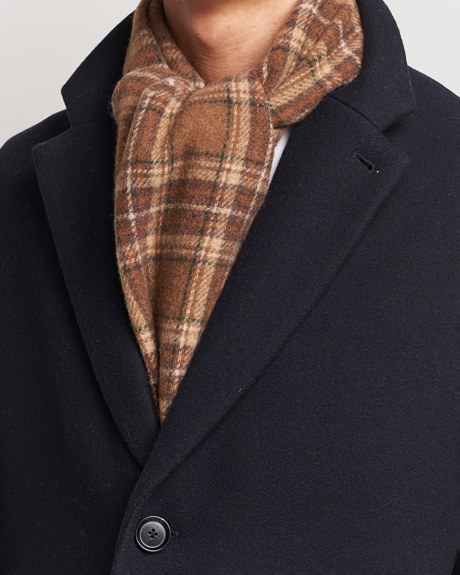 Men | Scarves | Polo Ralph Lauren | Wool Checked Scarf Camel/Brown