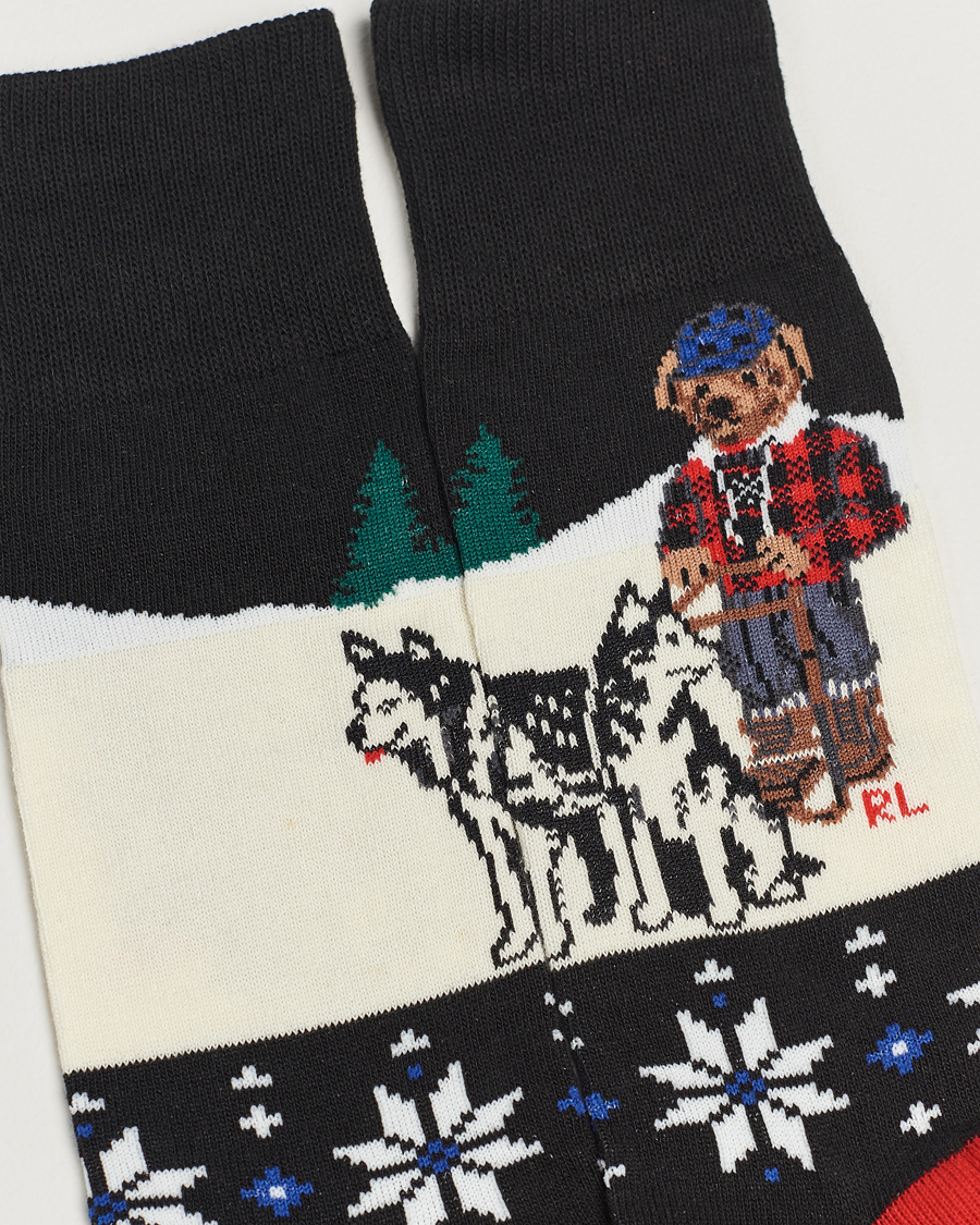 Men | Underwear & Socks | Polo Ralph Lauren | Holiday Bear Socks Navy/White